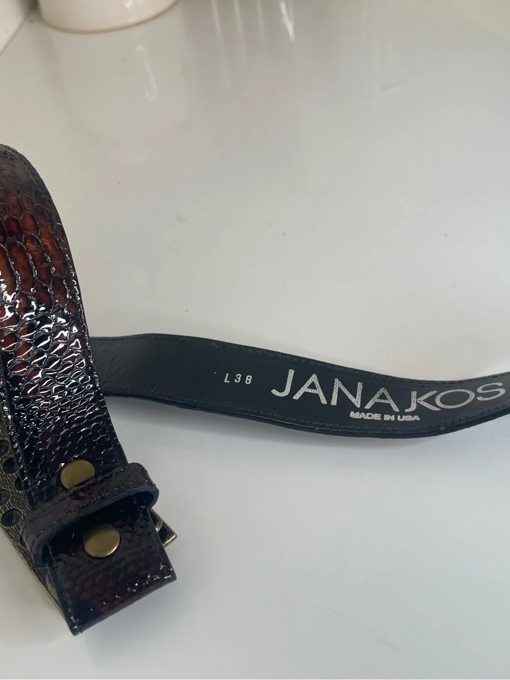 Jana Kos Snakeskin Belt L38